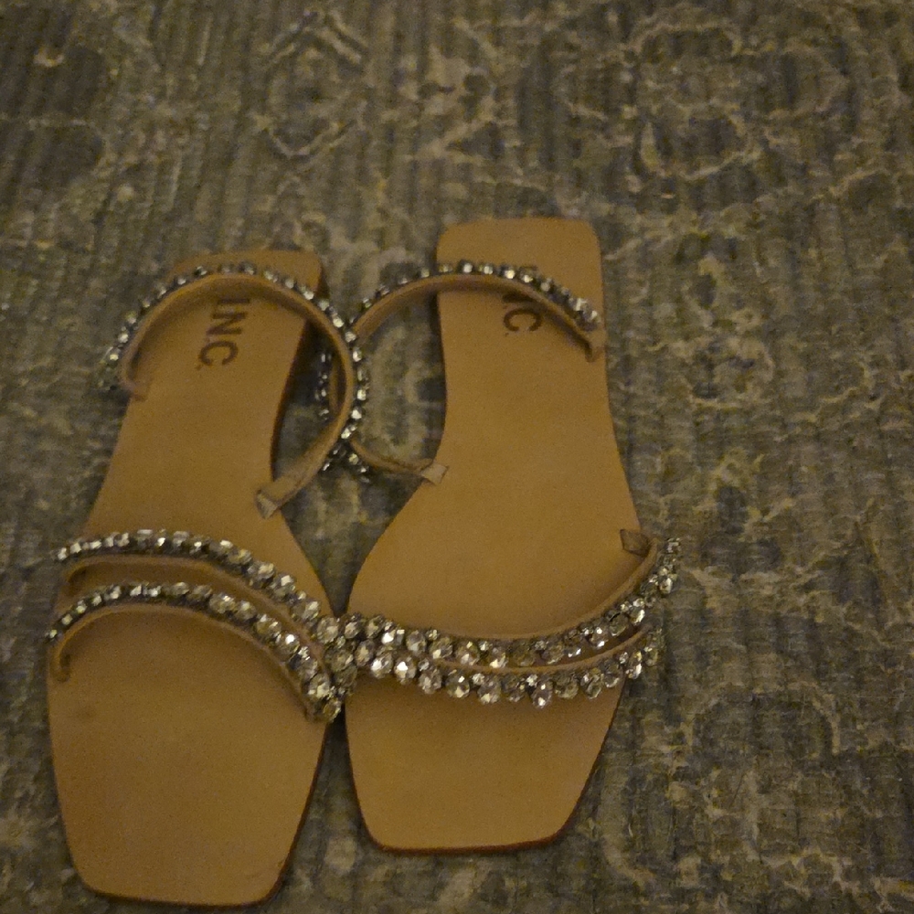 INC International Concepts Women's Sandals with Silver Accents